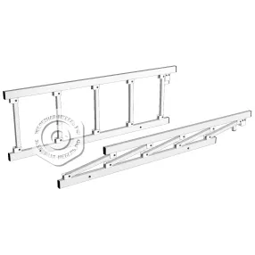 ограждения складные для кровати (2 шт.) одкс (каркас белый)