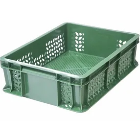 ящик п/э 400х300х120 перфорированный, с внешней ручкой арт. 701.01.02