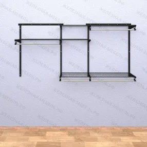 гардеробная система титан-gs-350 комплект №1 (цвет чёрный)