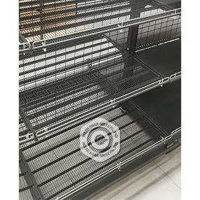 стеллаж торговый пристенный сетчатый с сетчатыми полками 25 серия