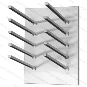 сушка для досок горизонтальная сдгн - 600х300х400, нерж. сталь, 5 ячеек